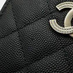 Chanel Black Caviar Skin Bi-Fold Coco Mark Small Wallet