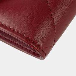 Chanel Bordeaux Matelasse Lambskin Tri-Fold 19 Wallet