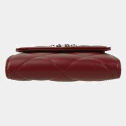 Chanel Bordeaux Matelasse Lambskin Tri-Fold 19 Wallet