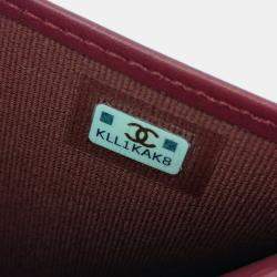 Chanel Bordeaux Matelasse Lambskin Tri-Fold 19 Wallet