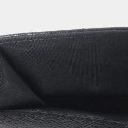Chanel Black Granined Calf leather Timeless Classic Line Wallet