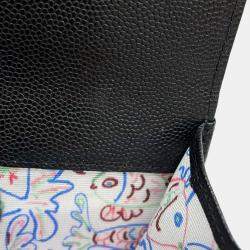 Chanel Black Caviar Skin Small Tri-Fold Coco Mark Flap Wallet