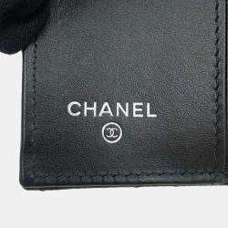 Chanel Black Caviar Skin Small Tri-Fold Coco Mark Flap Wallet