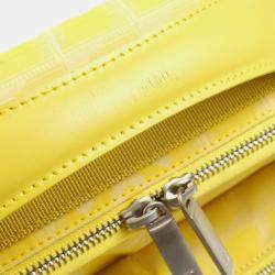 Chanel Yellow Jacquard Nylon Travel Line Business Bag