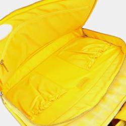 Chanel Yellow Jacquard Nylon Travel Line Business Bag