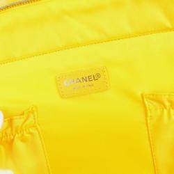 Chanel Yellow Jacquard Nylon Travel Line Business Bag