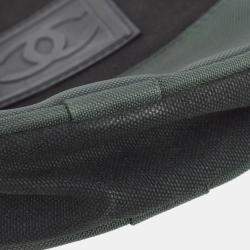 Pre Owned Chanel Black Green Nylon Sport Line Crossbody Bag