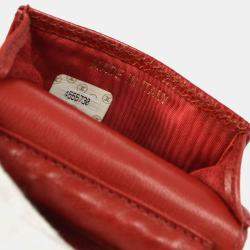 Pre Owned Chanel Red Caviar Leather Timeless Phone Case