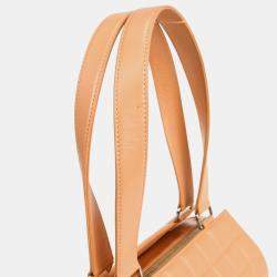 Chanel Pink Lambskin Choco Bar Cylindrical Handbag