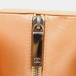 Chanel Pink Lambskin Choco Bar Cylindrical Handbag