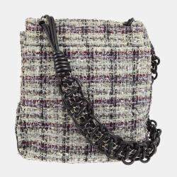 Chanel Multicolor Tweed Camellia Shoulder Bag