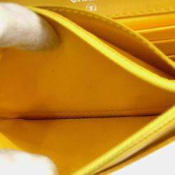 Chanel Yellow Jacquard Nylon Travel Line Wallet on Chain 