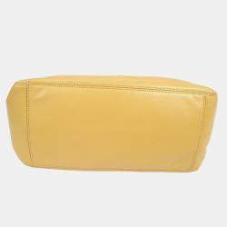 Chanel Beige Lambskin Plastic Chain Tote Bag