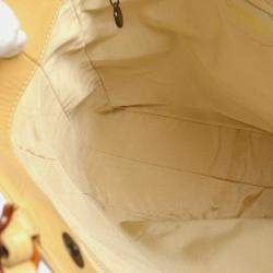 Chanel Beige Lambskin Plastic Chain Tote Bag