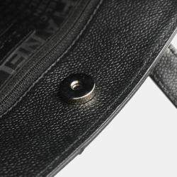 Pre Owned Chanel Black Leather Choco Bar Tote Bag