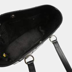 Pre Owned Chanel Black Leather Choco Bar Tote Bag