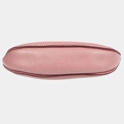 Pre Owned Chanel Pink Leather Fringe Shoulder Bag