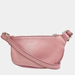 Pre Owned Chanel Pink Leather Fringe Shoulder Bag