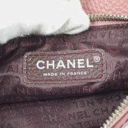 Pre Owned Chanel Pink Leather Fringe Shoulder Bag
