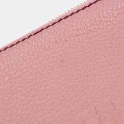Pre Owned Chanel Pink Leather Fringe Shoulder Bag