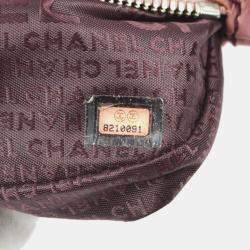 Pre Owned Chanel Pink Leather Fringe Shoulder Bag