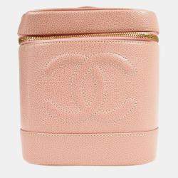 Chanel Pink Caviar Learher Timeless Vanity Shoulder Bag
