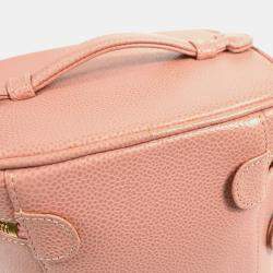 Chanel Pink Caviar Learher Timeless Vanity Shoulder Bag