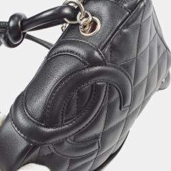 Pre Owned Chanel Black Calfskin Cambon Ligne Crossbody Bag