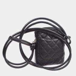 Pre Owned Chanel Black Calfskin Cambon Ligne Crossbody Bag