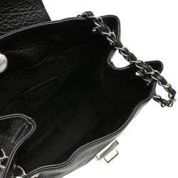 Pre Owned Chanel Black Calfskin Mademoiselle Lock Chain Shoulder Bag