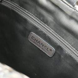 Chanel Silver Vinyl and Leather Ice Cube Tote Bag