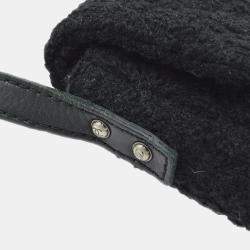 Pre Owned Chanel Black Tweed Mademoiselle Lock Shoulder Bag