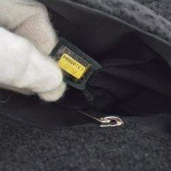 Pre Owned Chanel Black Tweed Mademoiselle Lock Shoulder Bag
