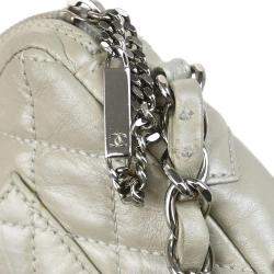 Chanel Light Gray Calfskin Cambon Ligne Handbag