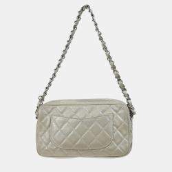 Chanel Light Gray Calfskin Cambon Ligne Handbag