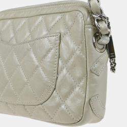 Chanel Light Gray Calfskin Cambon Ligne Handbag