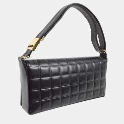 Chanel Black Lambskin Choco Bar Shoulder Bag