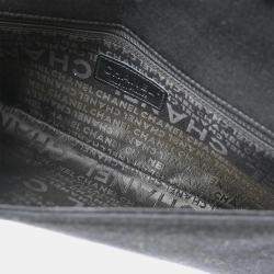 Pre Owned Chanel Black Cotton Ice Cube Shoulder Bag
