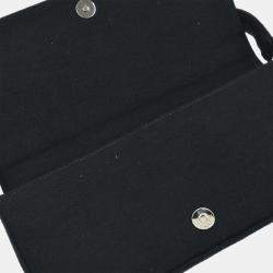 Pre Owned Chanel Black Cotton Ice Cube Shoulder Bag
