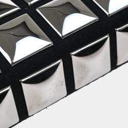 Pre Owned Chanel Black Cotton Ice Cube Shoulder Bag