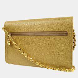 Chanel Brown Calfskin Timeless Wallet On Chain