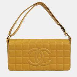 Chanel Lambskin Leather Choco Bar Shoulder Bag