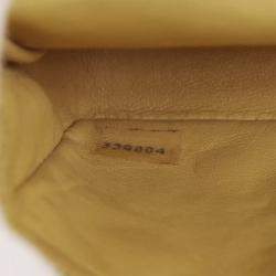 Pre Owned Chanel Bag Motif Quilted Chain Mini Shoulder Bag Beige Lambskin