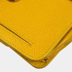 Chanel Yellow Calfskin Timeless Wallet On Chain 