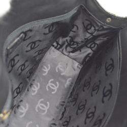 Chanel Black Calfskin Wild Stitch Chain Handbag