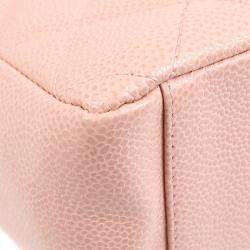 Pre Owned حقيبة شانيل تسوق صغيرة جلد عجل وردية