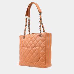 Chanel Pink Calfskin Petite Shopping Tote Handbag 