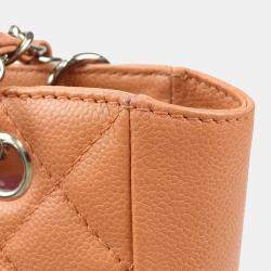 Chanel Pink Calfskin Petite Shopping Tote Handbag 