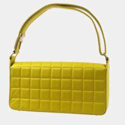 Pre Owned Chanel Lambskin Leather Choco Bar Shoulder Bag 