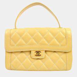 Chanel Beige Calfskin Wild Stitch Handbag